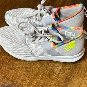 New Balance Gray Athletic Shoes with High-Top Design